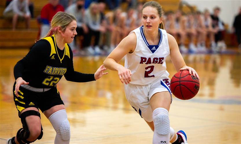 Page High girls basketball plays against Fairview High basketball team